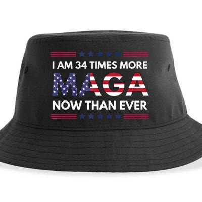 I Am 34 Times More Maga Now Than Ever Trump Supporters Sustainable Bucket Hat