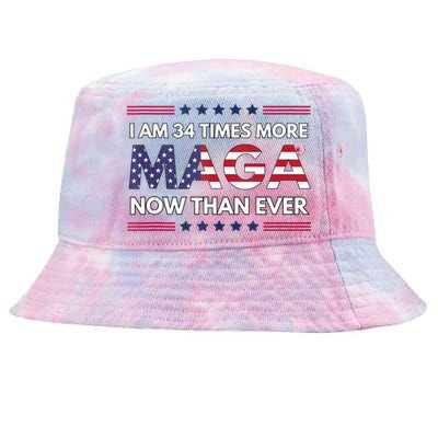 I Am 34 Times More Maga Now Than Ever Trump Supporters Tie-Dyed Bucket Hat