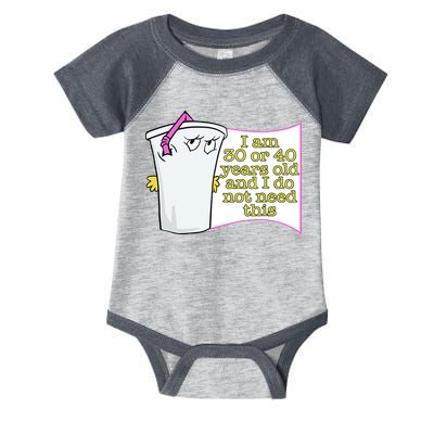 I Am 30 Or 40 Years Old And I Do Not Need This Funny Infant Baby Jersey Bodysuit