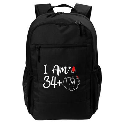 I Am 34 Plus 1 Middle Finger For A 35th Birthday For Women Backpack