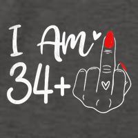 I Am 34 Plus 1 Middle Finger For A 35th Birthday For Women Vector Backpack