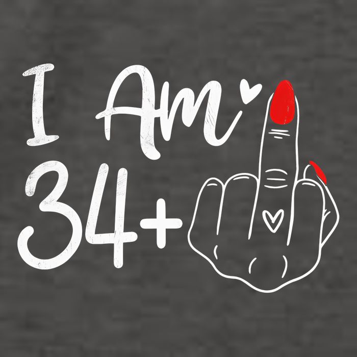I Am 34 Plus 1 Middle Finger For A 35th Birthday For Women Vector Backpack
