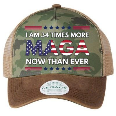 I Am 34 Times More Maga Now Than Ever Legacy Tie Dye Trucker Hat