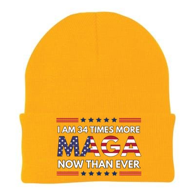 I Am 34 Times More Maga Now Than Ever Knit Cap Winter Beanie