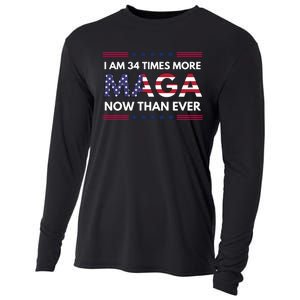 I Am 34 Times More Maga Now Than Ever Cooling Performance Long Sleeve Crew