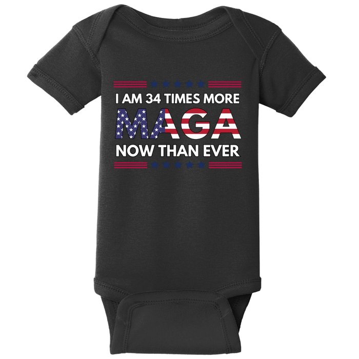 I Am 34 Times More Maga Now Than Ever Baby Bodysuit