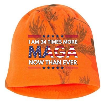 I Am 34 Times More Maga Now Than Ever Kati - Camo Knit Beanie