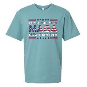 I Am 34 Times More Maga Now Than Ever Sueded Cloud Jersey T-Shirt