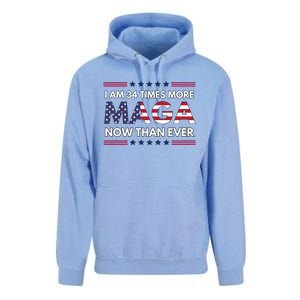 I Am 34 Times More Maga Now Than Ever Unisex Surf Hoodie