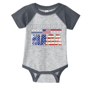 I Am 34 Times More Maga Now Than Ever Infant Baby Jersey Bodysuit