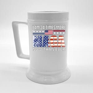 I Am 34 Times More Maga Now Than Ever Beer Stein