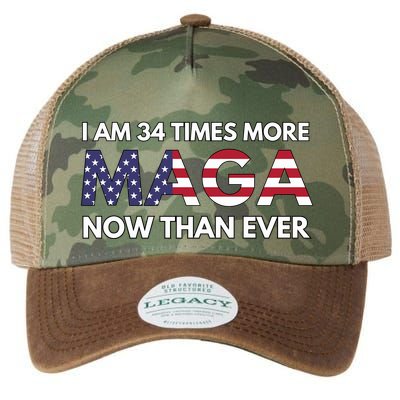 I Am 34 Times More Maga Now Than Ever Legacy Tie Dye Trucker Hat