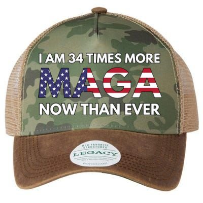 I Am 34 Times More Maga Now Than Ever Legacy Tie Dye Trucker Hat