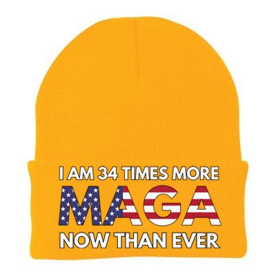 I Am 34 Times More Maga Now Than Ever Knit Cap Winter Beanie