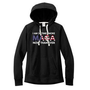 I Am 34 Times More Maga Now Than Ever Women's Fleece Hoodie