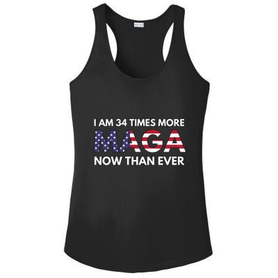 I Am 34 Times More Maga Now Than Ever Ladies PosiCharge Competitor Racerback Tank