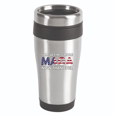 I Am 34 Times More Maga Now Than Ever 16oz Travel Tumbler