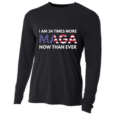 I Am 34 Times More Maga Now Than Ever Cooling Performance Long Sleeve Crew