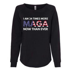 I Am 34 Times More Maga Now Than Ever Womens California Wash Sweatshirt