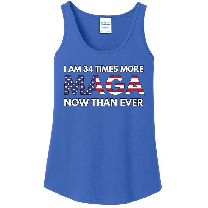 I Am 34 Times More Maga Now Than Ever Ladies Essential Tank