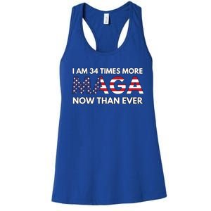 I Am 34 Times More Maga Now Than Ever Women's Racerback Tank