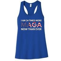 I Am 34 Times More Maga Now Than Ever Women's Racerback Tank