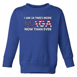 I Am 34 Times More Maga Now Than Ever Toddler Sweatshirt