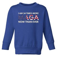 I Am 34 Times More Maga Now Than Ever Toddler Sweatshirt