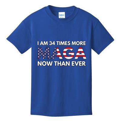 I Am 34 Times More Maga Now Than Ever Kids T-Shirt