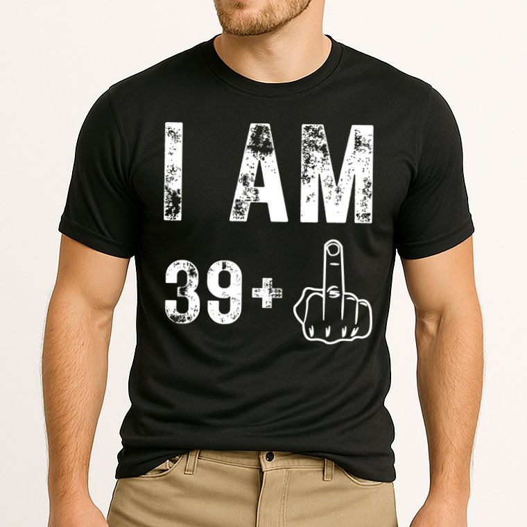 I Am 39 Plus Middle Finger 40th Birthday Gift Cooling Performance Crew T-Shirt