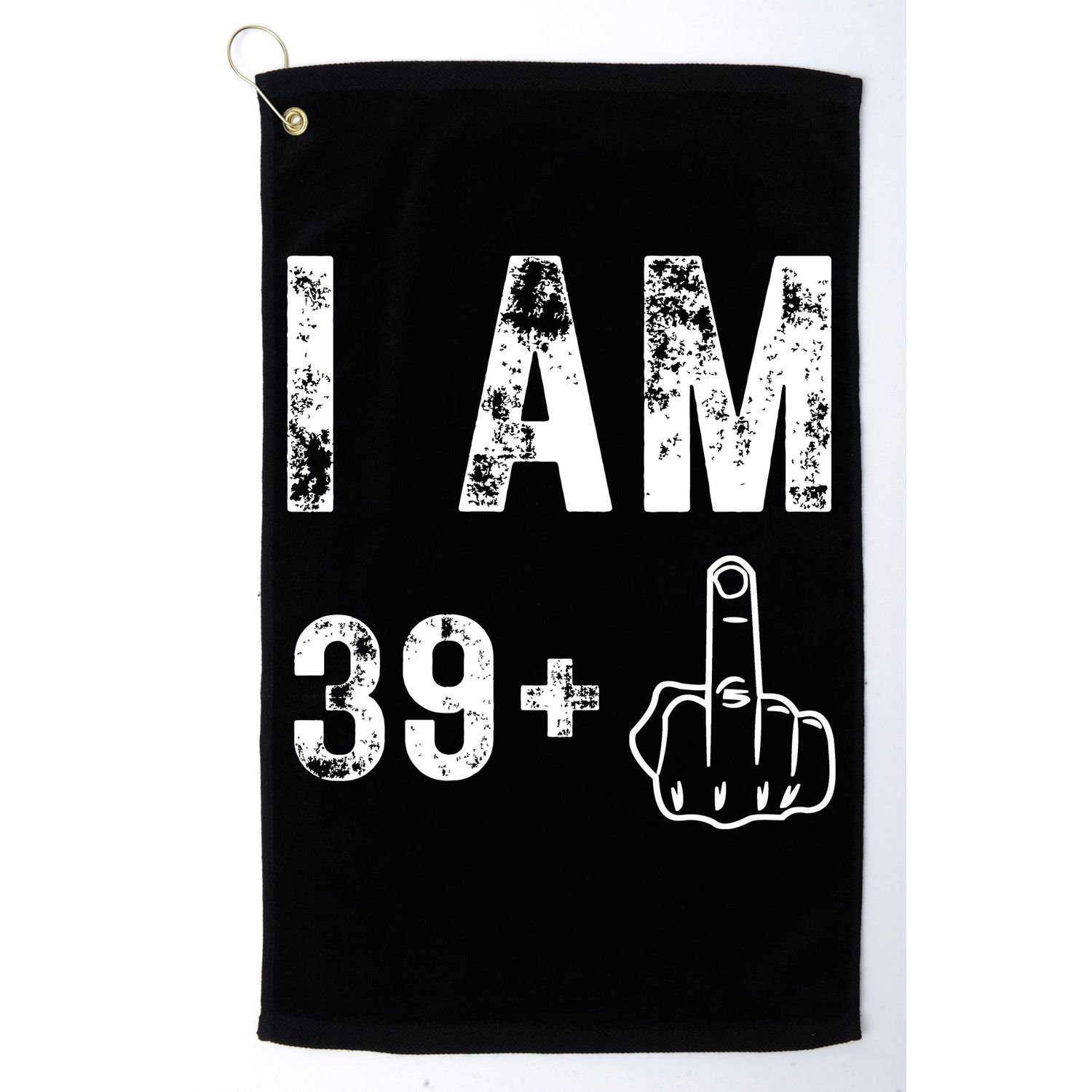 I Am 39 Plus Middle Finger 40th Birthday Gift Golf Towel