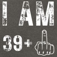 I Am 39 Plus Middle Finger 40th Birthday Gift Cotton Canvas Backpack
