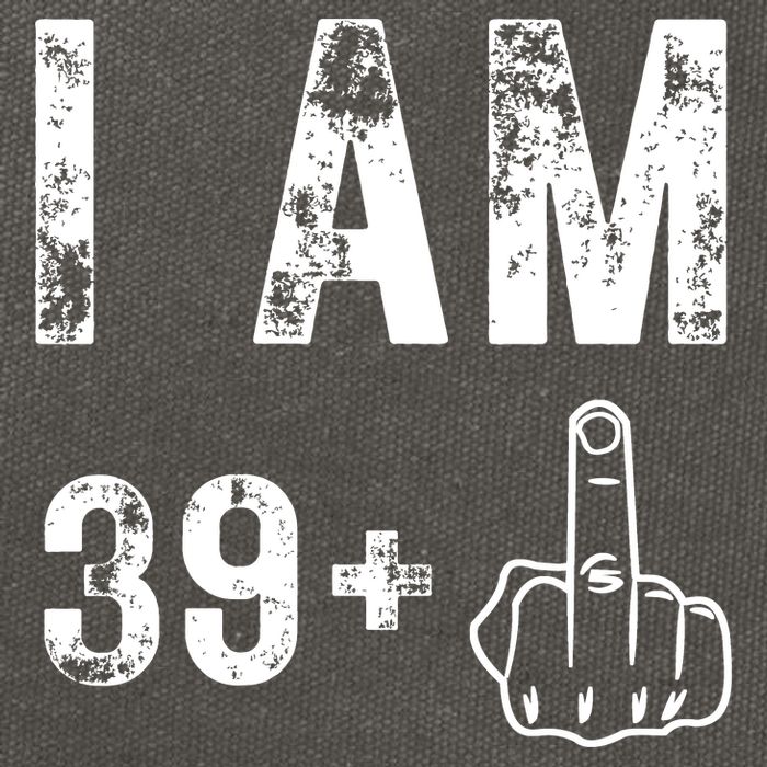 I Am 39 Plus Middle Finger 40th Birthday Gift Cotton Canvas Backpack