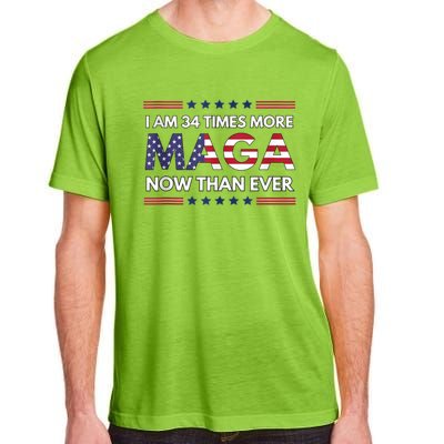 I Am 34 Times More Maga Now Than Ever | Trump Supporters Adult ChromaSoft Performance T-Shirt