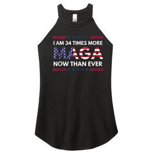 I Am 34 Times More Maga Now Than Ever | Trump Supporters Women's Perfect Tri Rocker Tank