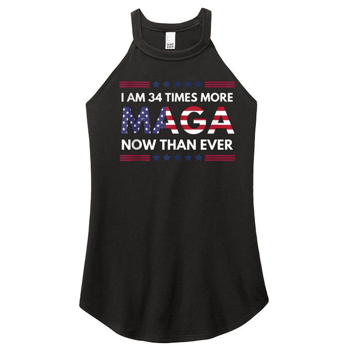 I Am 34 Times More Maga Now Than Ever | Trump Supporters Women's Perfect Tri Rocker Tank