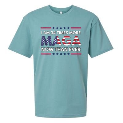 I Am 34 Times More Maga Now Than Ever | Trump Supporters Sueded Cloud Jersey T-Shirt