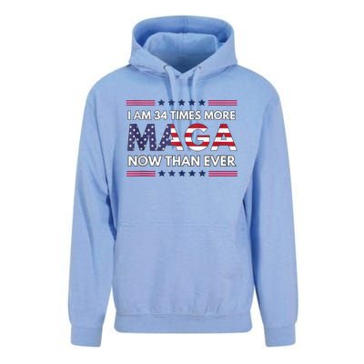 I Am 34 Times More Maga Now Than Ever | Trump Supporters Unisex Surf Hoodie