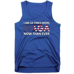 I Am 34 Times More Maga Now Than Ever Support Trump Tank Top