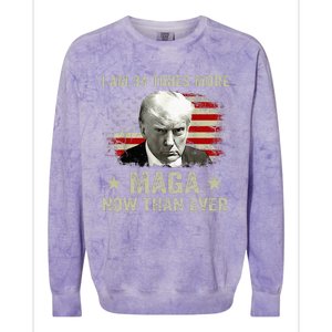 I Am 34 Times More Maga Now Than Ever Trump Supporters Colorblast Crewneck Sweatshirt