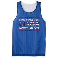 I Am 34 Times More Maga Now Than Ever Trump Supporters Mesh Reversible Basketball Jersey Tank