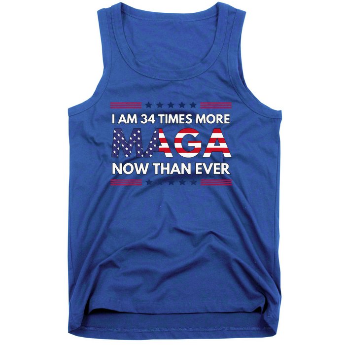 I Am 34 Times More Maga Now Than Ever Trump Supporters Tank Top