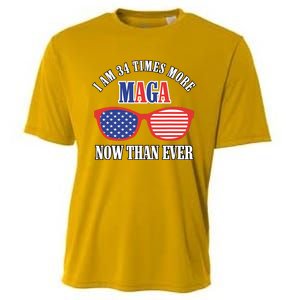 I Am 34 Times More Maga Now Than Ever Trump Supporters Cooling Performance Crew T-Shirt