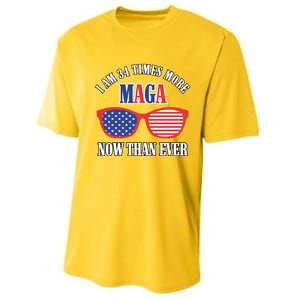 I Am 34 Times More Maga Now Than Ever Trump Supporters Performance Sprint T-Shirt