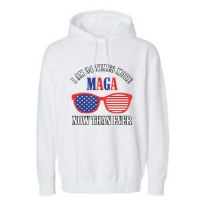 I Am 34 Times More Maga Now Than Ever Trump Supporters Garment-Dyed Fleece Hoodie