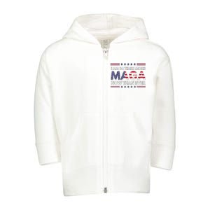 I Am 34 Times More Maga Now Than Ever Trump Supporters Toddler Zip Fleece Hoodie