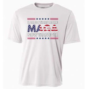 I Am 34 Times More Maga Now Than Ever Trump Supporters Cooling Performance Crew T-Shirt