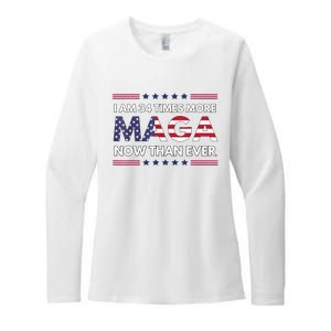 I Am 34 Times More Maga Now Than Ever Trump Supporters Womens CVC Long Sleeve Shirt