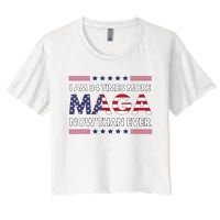 I Am 34 Times More Maga Now Than Ever Trump Supporters Women's Crop Top Tee