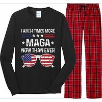 I Am 34 Times More Maga Now Than Ever Long Sleeve Pajama Set